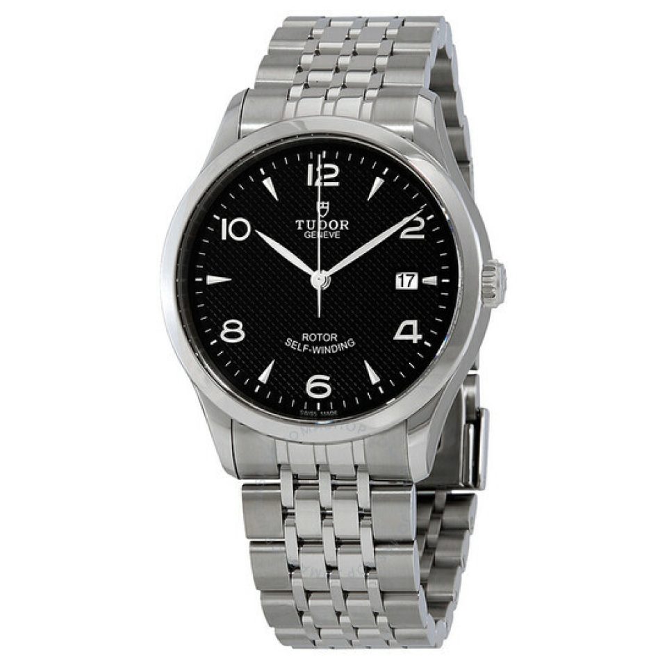 Tudor 1926 black dial automatic mens 39mm stainless steel watch m91550 0002