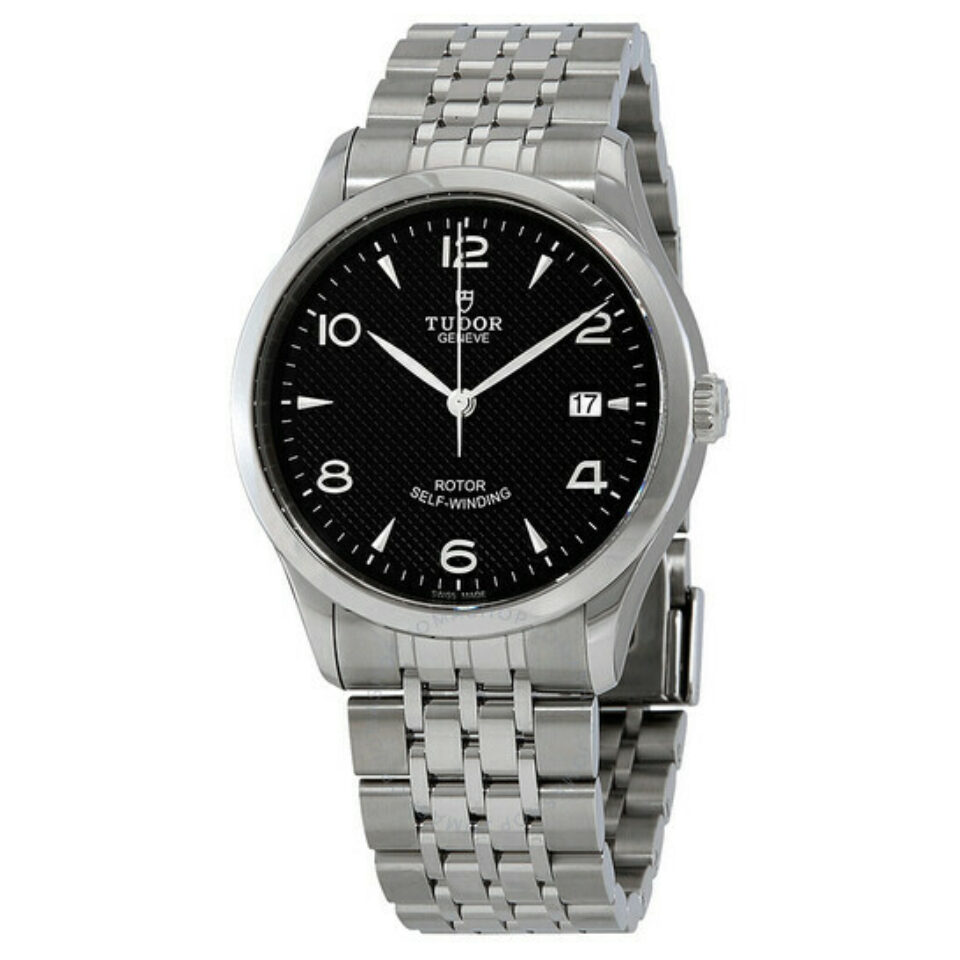 Tudor 1926 black dial automatic mens 39mm stainless steel watch m91550 0002