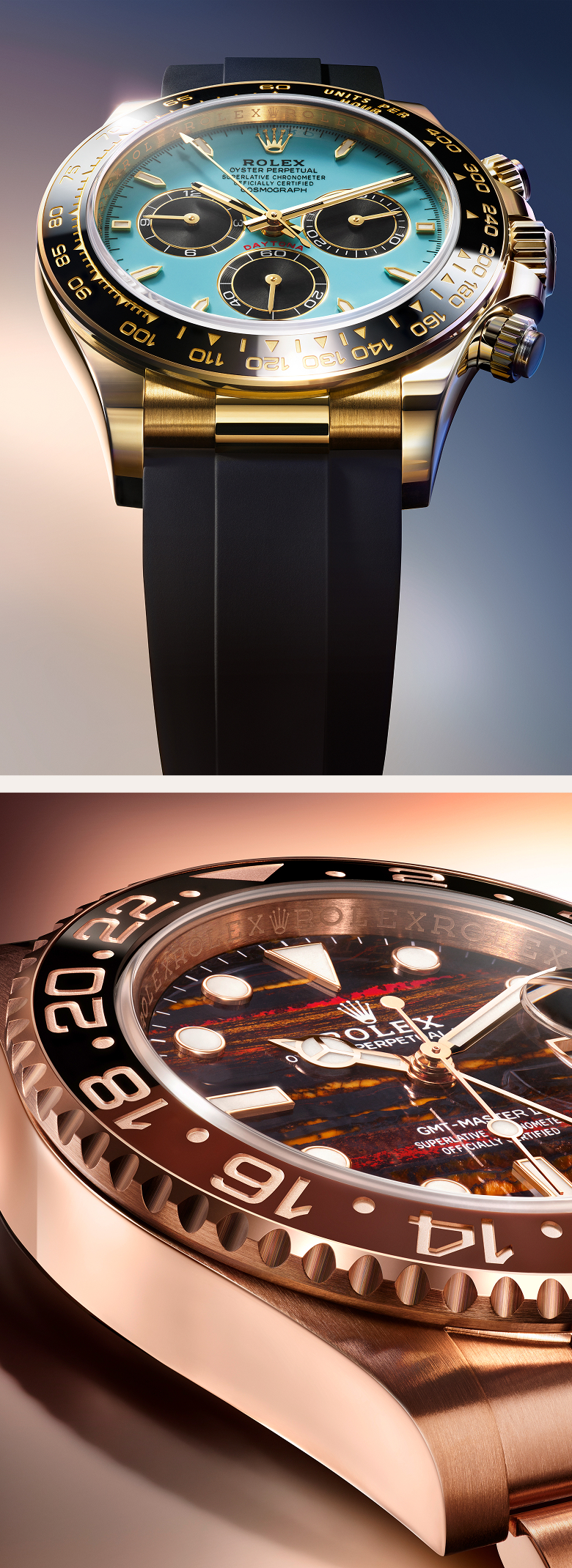 Rolex new watches 2025 new dials high technology ceramic m126518ln 0014 2412uf 001 and m126715chnr 0002 412uf 001 portrait