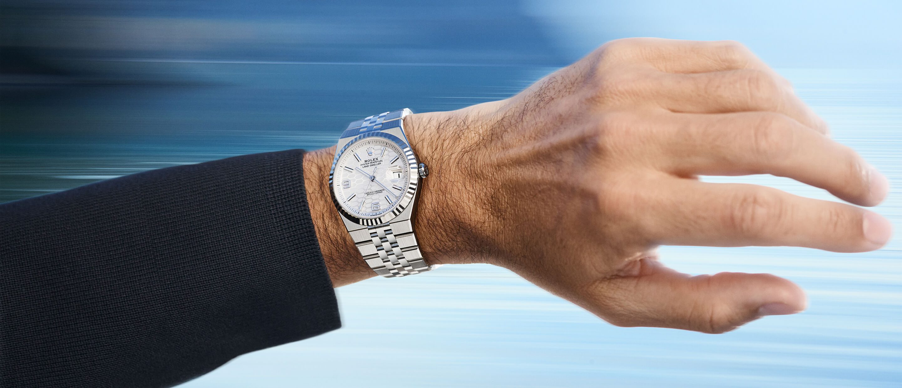 Rolex new watches 2025 the land dweller roger federer wrist watch rfederer 2411ab 7 landscape