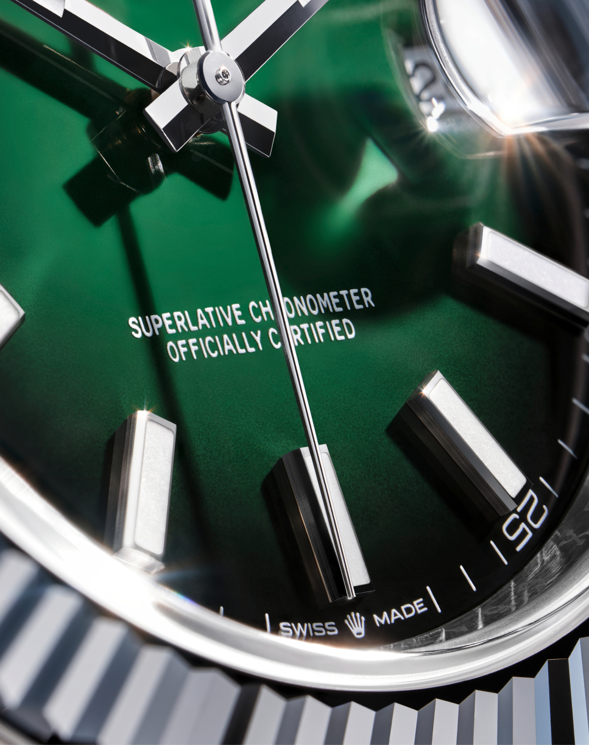 Rolex new watches 2026 the datejust green lacquer ombre dial m126334 0033 landscape